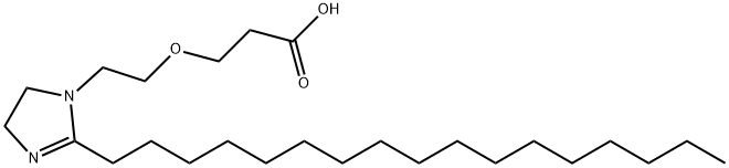 3-[2-(2-heptadecyl-4,5-dihydro-1H-imidazol-1-yl)ethoxy]propionic acid  Structure