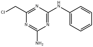 6-(클로로메틸)-N-페닐-1,3,5-트리아진-2,4-디아민 구조식 이미지