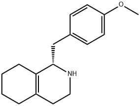 (S)-1,2,3,4,5,6,7,8-옥타하이드로-1-[(4-메톡시페닐)메틸]이소퀴놀린 구조식 이미지