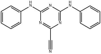 4,6-Bis(phenylamino)-s-triazine-2-carbonitrile Structure