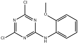 4,6-디클로로-N-(2-메톡시페닐)-1,3,5-트리아진-2-아민 구조식 이미지