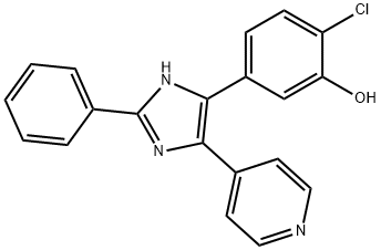 2-(Phenyl)-4-(3-hydroxy-4-chlorophenyl)-5-(4-pyridyl)-1H-imidazole Structure