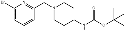 4-(TERT-BUTOXYCARBONYLAMINO)-1-[(6-BROMOPYRIDIN-2-YL)METHYL]PIPERIDINE Structure