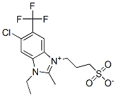 6-chloro-1-ethyl-2-methyl-3-(3-sulphonatopropyl)-5-(trifluoromethyl)-1H-benzimidazolium 구조식 이미지
