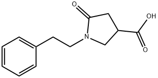 5-OXO-1-(2-PHENYLETHYL)PYRROLIDINE-3-CARBOXYLIC ACID 구조식 이미지