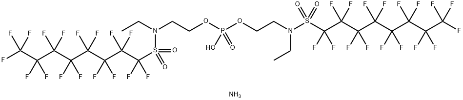 암모늄비스[2-[N-에틸(헵타데카플루오로옥탄)술포닐아미노]에틸]​​인산염 구조식 이미지