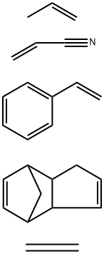 2-Propenenitrile, polymer with ethene, ethenylbenzene, 1-propene and 3a,4,7,7a-tetrahydro-4,7-methano-1H-indene Structure