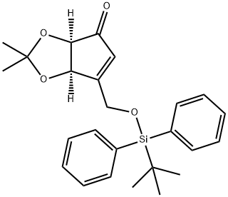 (3aR,6aR)-6-((tert-butyldiphenylsilyloxy)methyl)-2,2-dimethyl-3aH-cyclopenta[d][1,3]dioxol-4(6aH)-one Structure