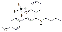 4-(부틸아미노)-2-(4-메톡시페닐)-1-벤조피릴륨테트라플루오로보레이트 구조식 이미지