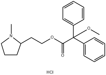 2,2-Diphenyl-2-methoxyacetic acid 2-(1-methyl-2-pyrrolidinyl)ethyl est er hydrochloride Structure