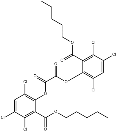 OXALIC ACID BIS[2,4,5-TRICHLORO-6-(PENTYLOXYCARBONYL)PHENYL] ESTER 구조식 이미지
