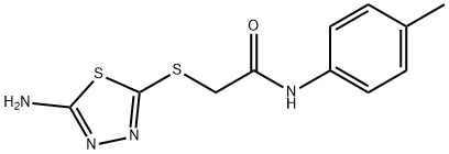 2-[(5-amino-1,3,4-thiadiazol-2-yl)sulfanyl]-N-(4-methylphenyl)acetamide 구조식 이미지