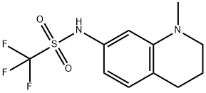 메탄술폰아미드,1,1,1-트리플루오로-N-(1,2,3,4-테트라히드로-1-메틸-7-퀴놀리닐)- 구조식 이미지