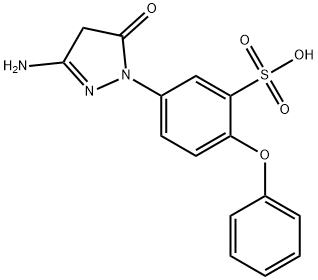 5-(3-AMINO-5-OXO-2-PYRAZOLIN-1-YL)-2-PHENOXYBENZENESULFONIC ACID 구조식 이미지