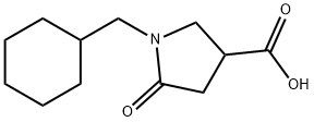 1-사이클로헥실메틸-5-옥소-피롤리딘-3-카복실산 구조식 이미지
