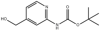 2-Boc-아미노-4-하이드록시메틸피리딘 구조식 이미지