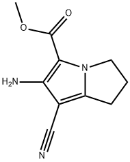 1H-Pyrrolizine-5-carboxylicacid,6-amino-7-cyano-2,3-dihydro-,methylester(9CI) Structure