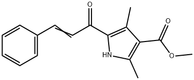 1H-Pyrrole-3-carboxylicacid,2,4-dimethyl-5-(1-oxo-3-phenyl-2-propenyl)-,methylester(9CI) Structure