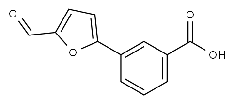 3-(5-(Methoxycarbonyl)furan-2-yl)benzoic acid 구조식 이미지