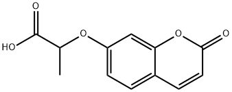 2-(2-OXO-2H-CHROMEN-7-YLOXY)-PROPIONIC ACID 구조식 이미지