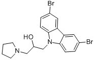 1-(3,6-DIBROMO-CARBAZOL-9-YL)-3-PYRROLIDIN-1-YL-PROPAN-2-OL Structure