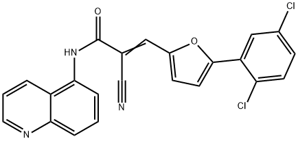 2-Cyano-3-[5-(2,5-dichlorophenyl)-2-furanyl]-N-5-quinolinyl-2-propenamide Structure