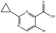 5-브로모-2-사이클로프로필피리미딘-4-카르복실산 구조식 이미지
