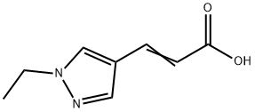 (2E)-3-(1-ethyl-1H-pyrazol-4-yl)acrylic acid(SALTDATA: FREE) 구조식 이미지