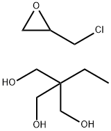 (클로로- 메틸)옥시란과의 2-에틸-2-(히드록시메틸)-1,3-프로판디올 중합체 구조식 이미지