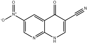 1,4-dihydro-6-nitro-4-oxo-1,8-naphthyridine-3-carbonitrile Structure