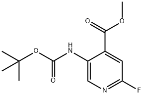 methyl 5-(tert-butoxycarbonylamino)-2-fluoroisonicotinate Structure