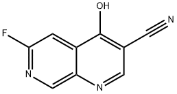 6-fluoro-4-hydroxy-1,7-naphthyridine-3-carbonitrile Structure