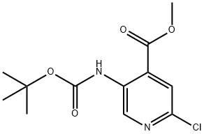 4-Pyridinecarboxylic acid, 2-chloro-5-[[(1,1-dimethylethoxy)carbonyl]amino]-, methyl ester Structure