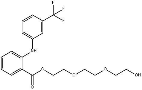 2-[2-(2-hydroxyethoxy)ethoxy]ethyl 2-[[3-(trifluoromethyl)phenyl]amino]benzoate 구조식 이미지