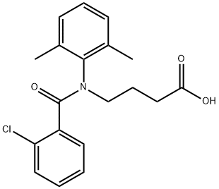4-[o-Chlorobenzoyl(2,6-xylyl)amino]butyric acid 구조식 이미지