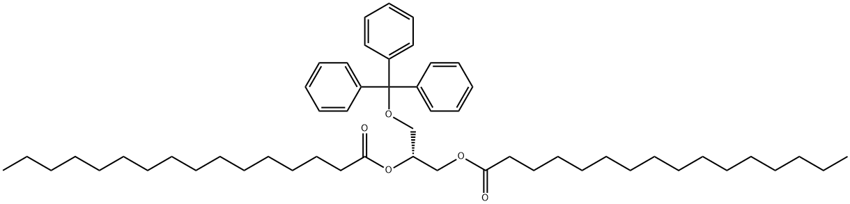 [R,(-)]-1-O,2-O-디팔미토일-3-O-트리틸-D-글리세롤 구조식 이미지