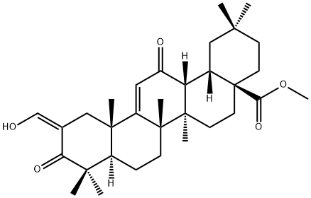 (4aS,6aR,6bS,12aS,14aR,14bR,Z)-Methyl 11-(hydroxyMethylene)-2,2,6a,6b,9,9,12a-heptaMethyl-10,14-dioxo-1,2,3,4,4a,5,6,6a,6b,7,8,8a,9,10,11,12,12a,14,14a,14b-icosahydropicene-4a-carboxylate 구조식 이미지