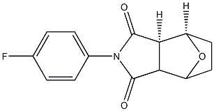 N-(p-Fluorophenyl)-7-oxabicyclo(2.2.1)heptane-2,3-dicarboximide Structure