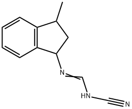 Methanimidamide, N-cyano-N-(2,3-dihydro-3-methyl-1H-inden-1-yl)- (9CI) Structure