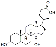 3a,7a-디히드록시콜란산 구조식 이미지