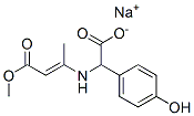 sodium (4-hydroxyphenyl)[(3-methoxy-1-methyl-3-oxoprop-1-enyl)amino]acetate 구조식 이미지