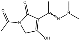 2H-Pyrrol-2-one, 1-acetyl-3-[1-(dimethylhydrazono)ethyl]-1,5-dihydro-4-hydroxy- (9CI) Structure