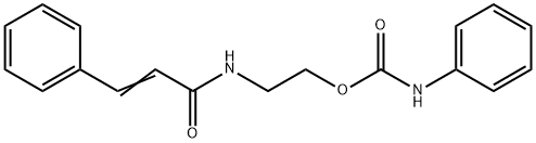 3-페닐-N-[2-[[(페닐아미노)카르보닐]옥시]에틸]프로펜아미드 구조식 이미지