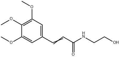 N-(2-히드록시에틸)-3-(3,4,5-트리메톡시페닐)프로펜아미드 구조식 이미지