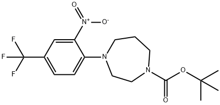 TERT-BUTYL 4-[2-NITRO-4-(TRIFLUOROMETHYL)PHENYL]-1,4-DIAZEPANE-1-CARBOXYLAT E 구조식 이미지