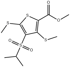 METHYL 3-CHLORO-4-(ISOPROPYLSULFONYL)-5-(METHYLTHIO)THIOPHENE-2-CARBOXYLATE Structure