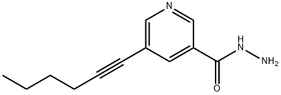 5-HEX-1-YNYLPYRIDINE-3-CARBOHYDRAZIDE 구조식 이미지