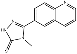 4-METHYL-5-QUINOLIN-6-YL-4H-1,2,4-TRIAZOLE-3-THIOL Structure