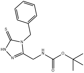 4-BENZYL-5-(N-TERT-BUTOXYCARBONYLAMINOMETHYL)-1,2,4-TRIAZOLE-3-THIOL Structure