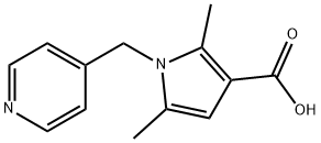 2,5-DIMETHYL-1-(PYRIDIN-4-YLMETHYL)-1H-PYRROLE-3-CARBOXYLIC ACID 구조식 이미지